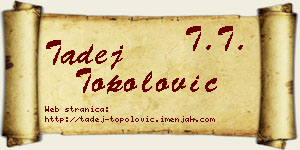Tadej Topolović vizit kartica